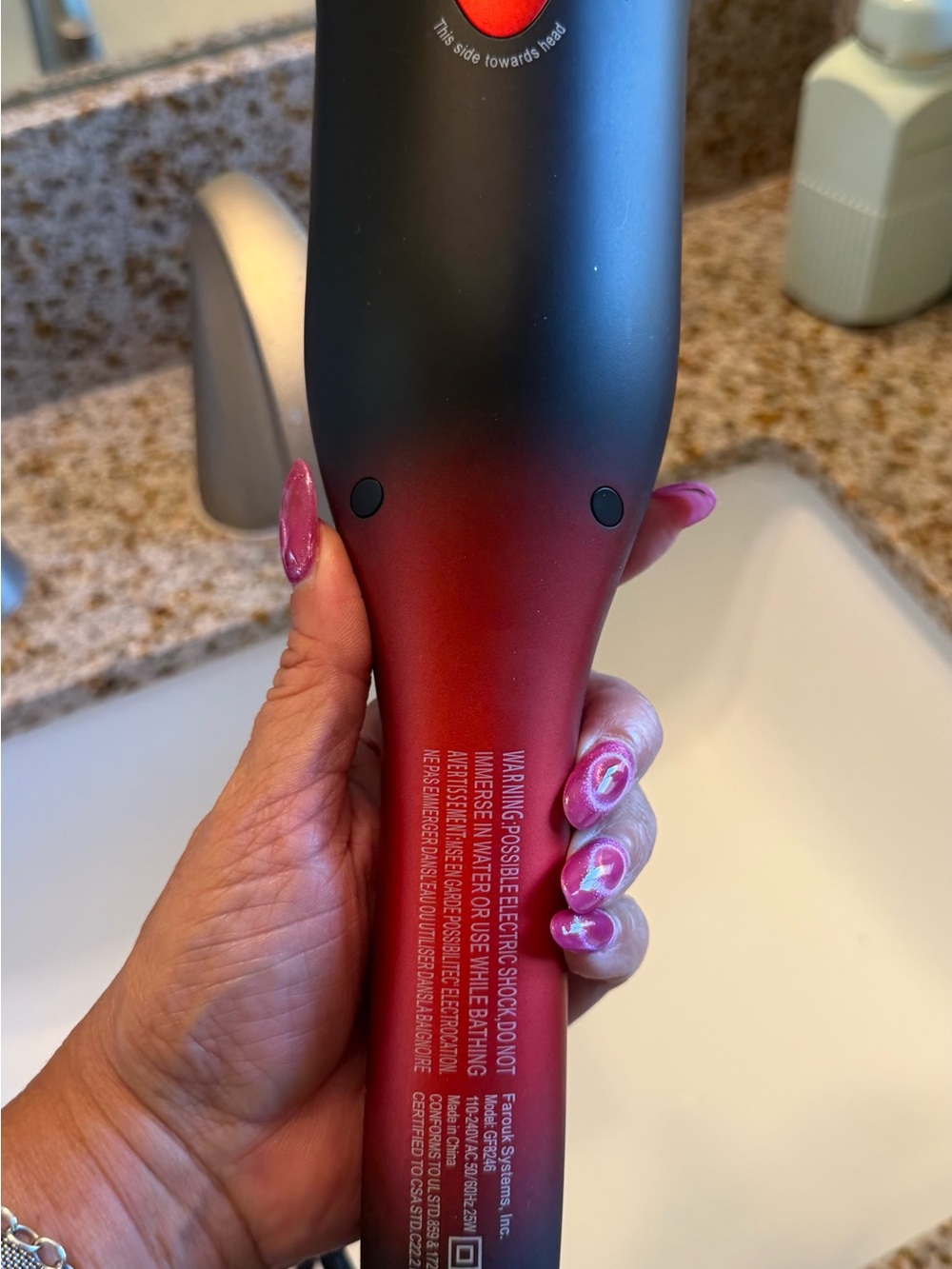 CHI Lava 1" Ceramic Pro Styling Iron - Red/Black - Picture 6 of 11